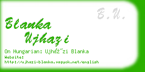 blanka ujhazi business card
